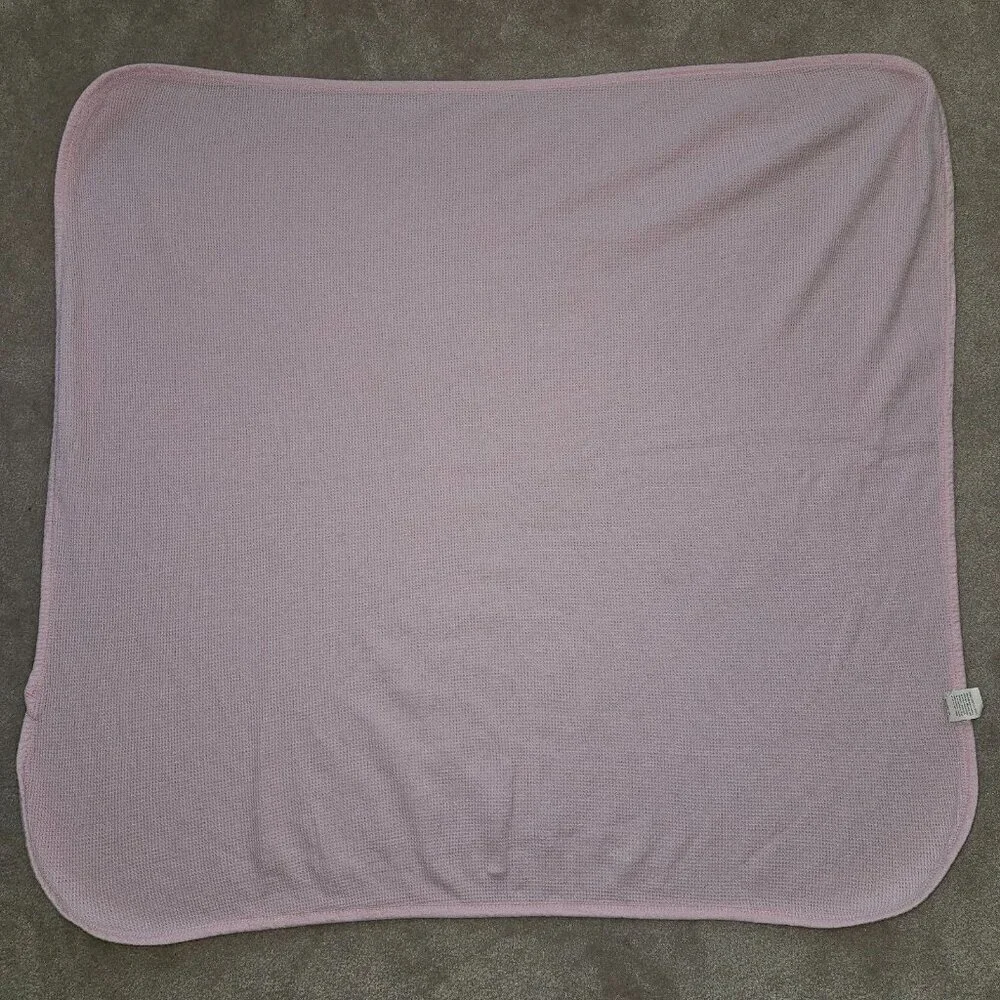 Luvable Friends Solid Pink Waffle Knit Cotton Thermal Baby Blanket 31x34